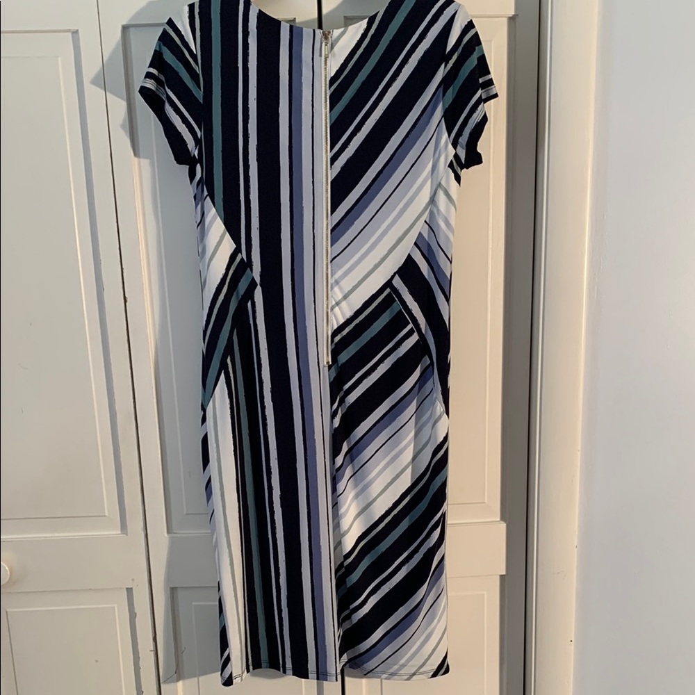 Cato Multi-colored Sheath Dress Scoop Neck Midi EUC - Picture 5 of 10